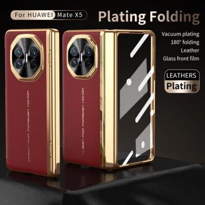 For Huawei Mate X5 Luxury New Style Plating Hybrid Leather Case Cover Glass Film - Image 1 of 4