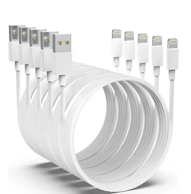 5 Pack Genuine FAST Charger For iPhone IOS Cable USB Lead 14 13 12 11 8 7 SE 2 3 - Image 1 of 4