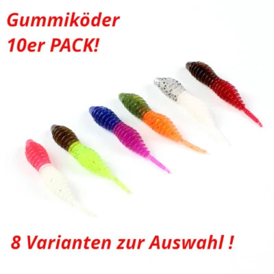 Gummiwürmer,5cm/1g, Gummiköder - 10er Set!  Soft Lure, Raubfischangeln, - Bild 1 von 2