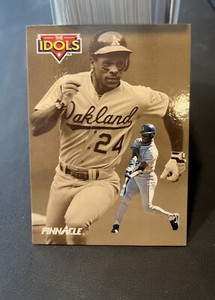 KEN GRIFFEY JR 1992 PINNACLE THE IDOLS RICKEY HENDERSON #283 Vtg Hof Oakland