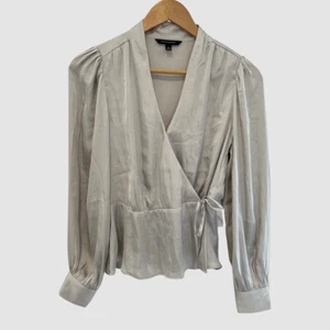 Banana Republic Tie Wrap Satin Blouse Size XS  - Picture 1 of 7