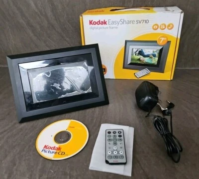 Boxed Kodak Easy Share SV710 7" Digital Picture Frame w/ Remote Tested Working  - Image 1 of 4