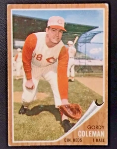 1962 Topps #508 Gordy Coleman Cincinnati Reds GD (2) - Imagen 1 de 2