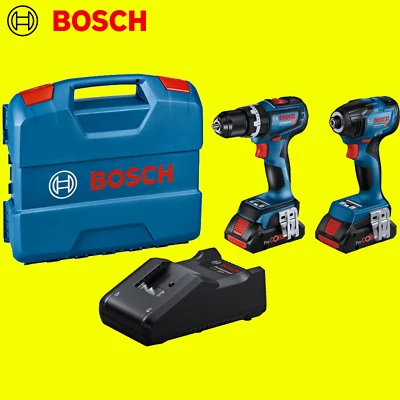 Bosch 06019J0171 Professional 18V Combi Drill Impact Driver Twin Kit Case - Image 1 of 4