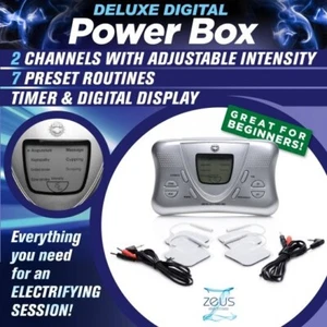 Zeus Digital Deluxe Power E-Stim Box Kit Powerbox Electronic Massager Electro !! - Picture 1 of 9
