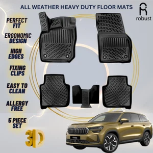 Floor Mats Liners For Skoda Kodiaq 2024-2026 All Weather Heavy Duty 3D Car Rugs - Bild 1 von 9