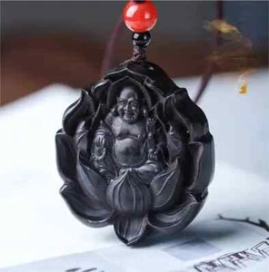 Vietnam Agarwood Buddhist Prayer Agarwood Necklace Bead Mala Maitreya Pendant - Picture 1 of 9