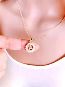 1Ct Baguette Lab Created Diamond Women's Letter A Pendant 14K Yellow Gold Plated - Imagen 1 de 3