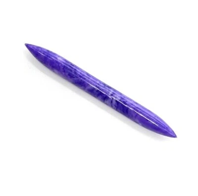 Charoite Gemstone Septum Tusk, Spike Tusk  size 14g (1.6mm) to 1/2'' and custom - Image 1 of 4