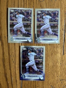 (x3) 2022 Topps Chrome Update - #USC165 Julio Rodriguez Rookie Debut - Bild 1 von 2