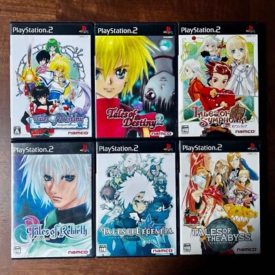 Tales of Destiny 1 2 Symphonia Rebirth Legendia Abyss Playstation 2 PS2 Japan - Image 1 of 4