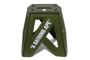 BAPE A BATHING APE FOLDING STOOL free New Color: olive From Japan - Picture 1 of 5