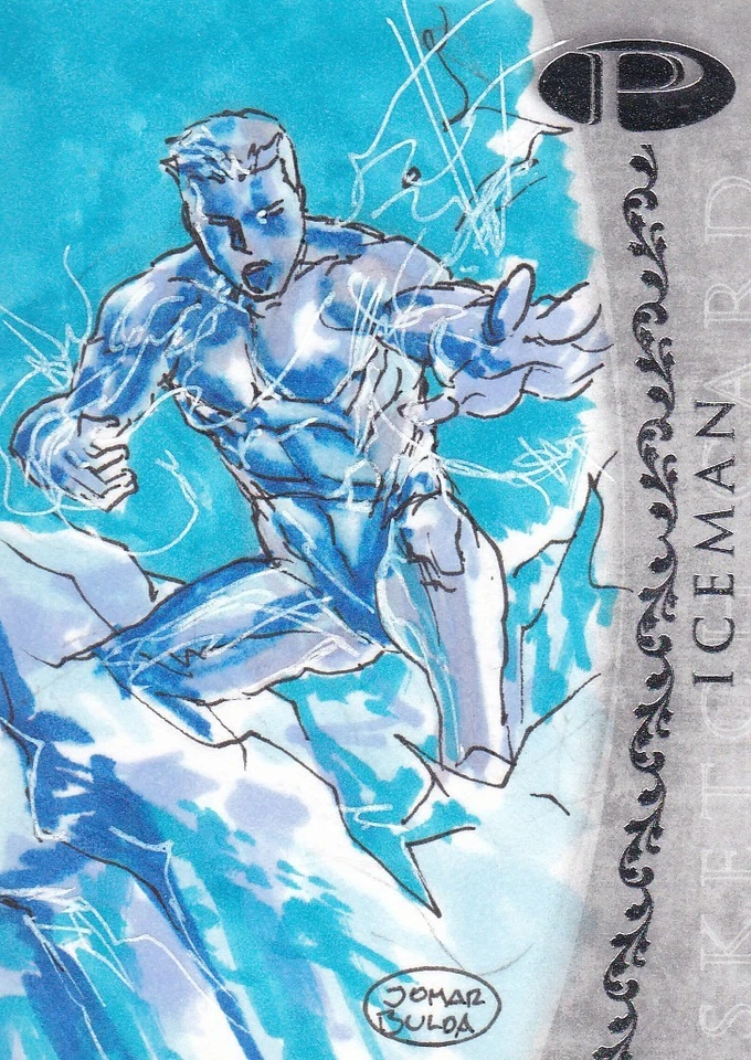 2012 Marvel Premier Sketch Card Iceman Bulda - Image 1 of 1