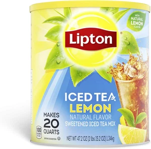 Lipton Iced Tea - Natural Lemon - Makes 20 Quarts - Net Weight 47.2Oz 2Lbs - Picture 1 of 7