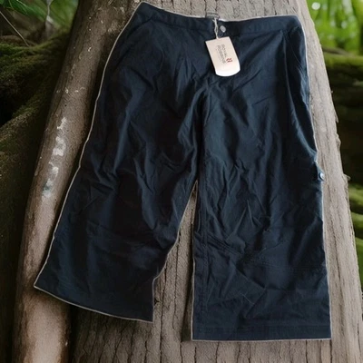 Pantalones cortos negros para mujer Royal Robbins Capri UPF 50+ NUEVOS CON ETIQUETAS talla 8 de nailon elástico Foto 1 de 4