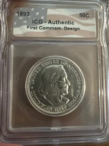 1893 Columbian Half Dollar 🏛 ICG Certified Silver Classic – Expo Commem 📜 - Picture 1 of 4