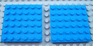 LEGO Lot of 2 Blue 6x6 Plates Parts and Pieces - Picture 1 of 1