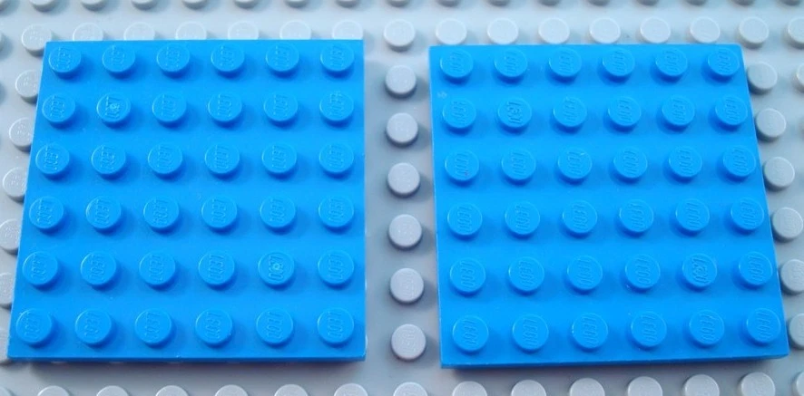 LEGO Lot of 2 Blue 6x6 Plates Parts and Pieces - Image 1 of 1