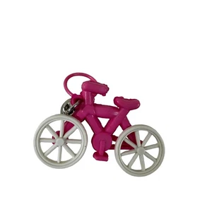 Dije de campana de bicicleta blanco rosa claro vintage de los años 80 para collar retro  - Imagen 1 de 1