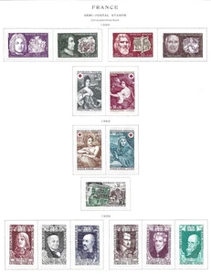 FRANCIA 1968-1969 COMO NUEVO COLECCIÓN SEMIPOSTAL LIGERAMENTE ARTICULADA EN PÁGINA - Imagen 1 de 1