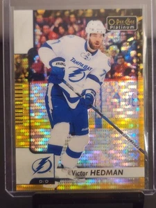 2017-18 O-Pee-Chee Platinum Victor Hedman Seismic Gold #/50 - Picture 1 of 2