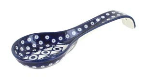 Blue Rose Polish Pottery Xena Large Spoon Rest - Picture 1 of 4
