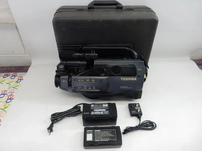Toshiba SK-F100 VHS Full Size Video Camcorder + Battery *Read Description* - Image 1 of 4
