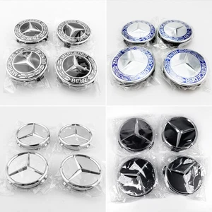 4x 75MM Für Mercedes Benz Nabendeckel Felgendeckel Radkappe Radnabendeckel - Bild 1 von 6