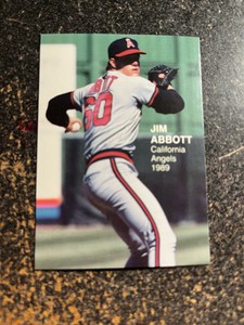 Jim Abbott Angels 1989 Pacific Rookies Superstars Two RARE UNLICENSED #3