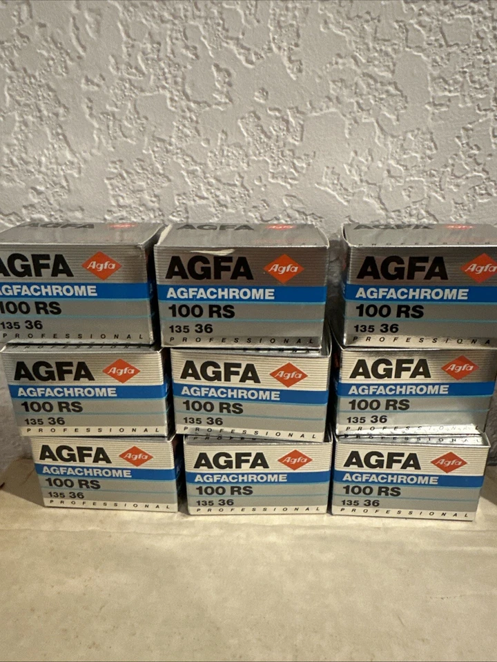 9x rolls Agfa 100 RS, 36 exposures 35mm expired film, Color reversal, film. - Image 1 of 4