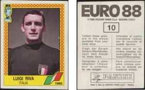 EURO 88 CALCIATORI PANINI 10 LUIGI RIVA ITALIA 1968 - CON VELINA 1988 - Bild 1 von 1