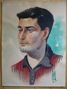 THAYNE LOGAN rare LISTED OREGON CALIFORNIA, PORTRAIT OF MAN, 1950s 50s COLORISM - Picture 1 of 11