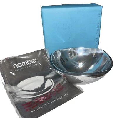 Nambe Mini Tri-Corner Alloy Metal Serving Bowl, Oven & Freezer Safe, Silver - Image 1 of 4