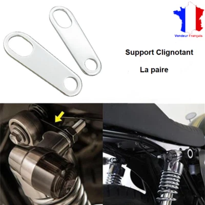 Support clignotant fixation Chrome CUSTOM CAFE RACER SCRAMBLER BOBBER Harley