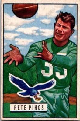 1951 Bowman PETE PIHOS Philadelphia Eagles #46 EX Condition (4) - Image 1 of 2
