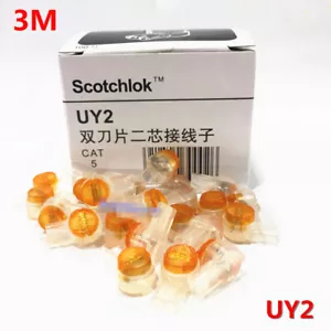 3M UY2 Double Blade 2 Core Terminal Block Telephone Line Network Cable 100pc/box - Picture 1 of 3