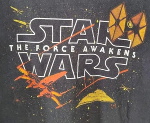 Star Wars The Force Awakens Men's Black Graphic T-Shirt Short Sleeve Size 2XL - Picture 1 of 6