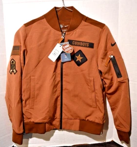 NWT DALLAS COWBOYS NIKE WOMENS SALUTE TO SERVICE ARMY BROWN SMALL JACKET NWT - Picture 1 of 10