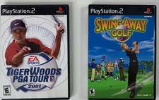 Tiger Woods PGA Tour 2001 and Swing Away Golf PS2 Complete with Manuals
