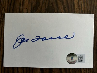Joe Torre New York Yankees Cardinals Mets SIGNED INDEX CARD BECKETT BAS - Image 1 of 2
