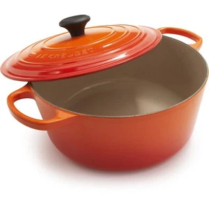Enameled Cast Iron Round French Oven Color: Flame Size: 7.25-qt. - Picture 1 of 1