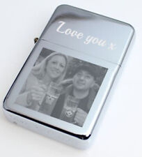Personalised lighter photo logo message name engraved gift Birthday Valentines