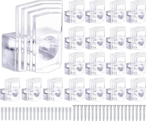 Mirror Holder Clips,Clear Plastic Mirror Clips for Wall Mounting Mirror Mounting - Picture 1 of 12