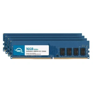OWC 64GB (4x16GB) DDR4 2400MHz 2Rx8 ECC Unbuffered UDIMM 288pin Memory RAM - Picture 1 of 7
