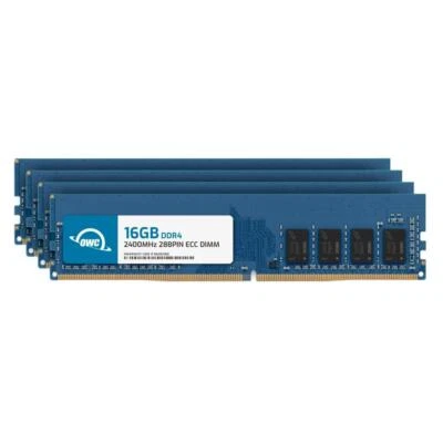 OWC 64GB (4x16GB) DDR4 2400MHz 2Rx8 ECC Unbuffered UDIMM 288pin Memory RAM - Image 1 of 4