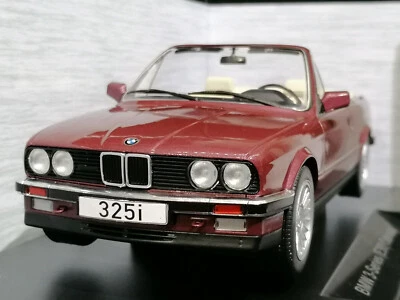 BMW 325I E30 3ER Serie Cabrio 1985 Dark Red IN Metallo MCG 18380 1:18 2.5i - Immagine 1 di 4