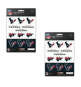 TEXANS  NFL 12 Premium Die-Cut Mini Vinyl Decal / Sticker/Pack - LOT OF 2 PACKS  - Picture 1 of 2