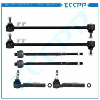 Fits 2005-2008 Chevy Uplander FWD 6PCS  Front Inner Outer Tie Rods Sway Bars Kit - Image 1 of 4