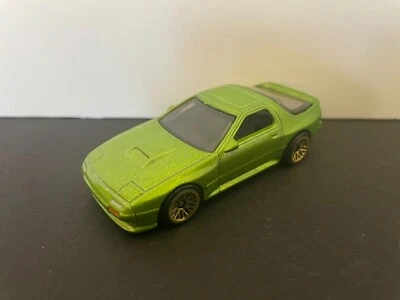 MOTOR ROTATIVO HOT WHEELS MAZDA RX-7 VERDE COM AROS DOURADOS SOLTOS - Imagem 1 de 4