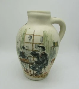 grand pichet poterie Cazalas décor bistrot signé Kuhn ? french pottery - Imagen 1 de 10